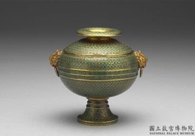 图片[2]-Gold cloisonne dou vessel with phoenix handles. Yongzheng reign (1723-1735), Qing dynasty.-China Archive